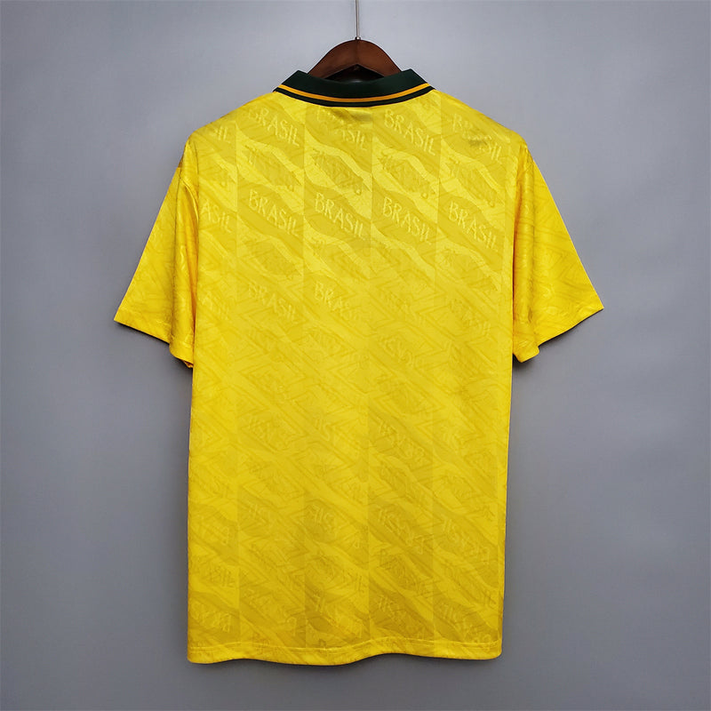 Retrô Camisa Seleção Brasileira I 1992 - Torcedor Umbro - Amarela