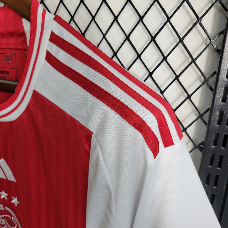 Camisa Ajax I 23/24 - Torcedor Adidas - Branca e Vermelha