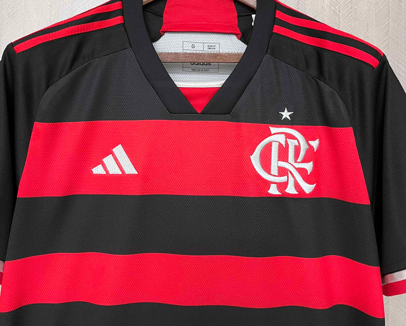 Camisa Flamengo I 24/25 - Torcedor Adidas - Vermelha e Preta