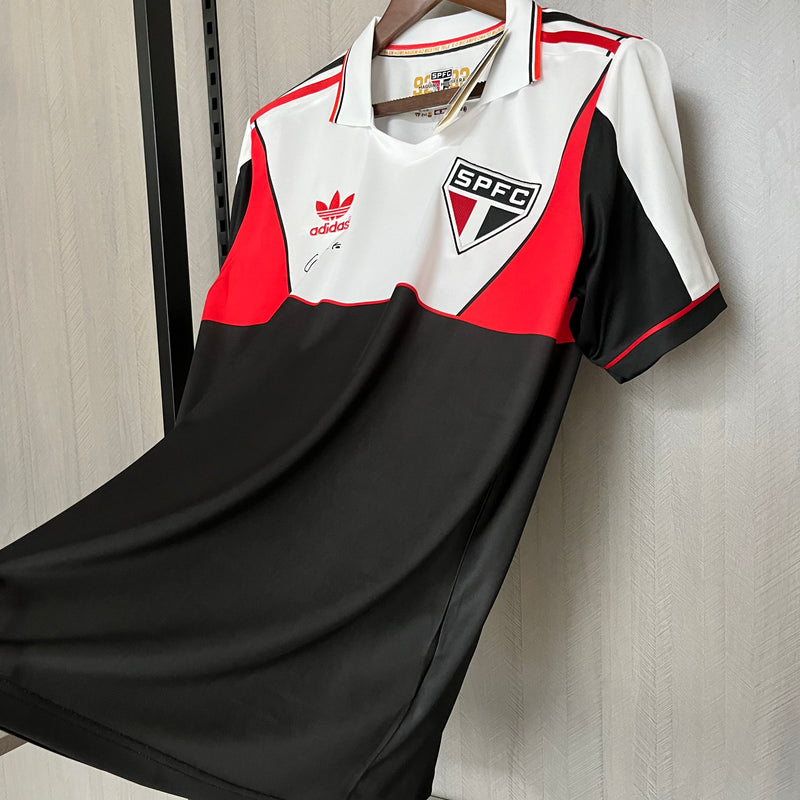 Retrô Camisa São Paulo 92/93 - Torcedor Adidas - Branca e Preta