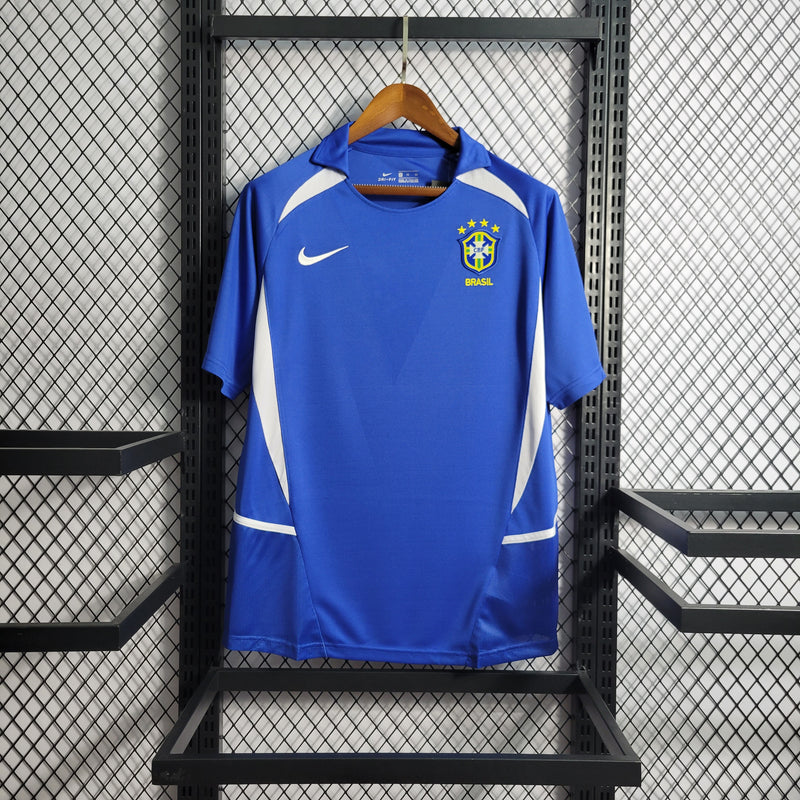 Retrô Camisa Seleção Brasileira II 2002 - Torcedor Nike - Azul