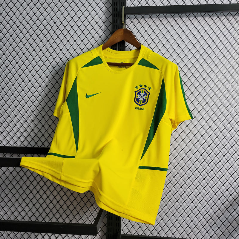 Retrô Camisa Seleção Brasileira I 2002 - Torcedor Nike - Amarela