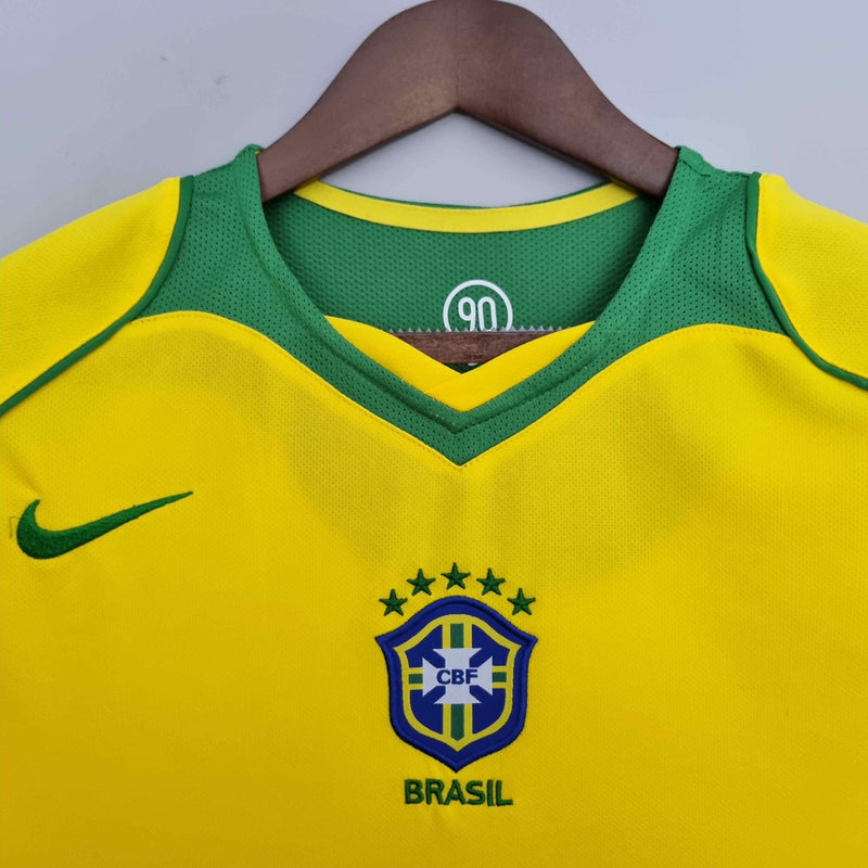 Retrô Camisa Seleção Brasileira I 2004 - Torcedor Nike - Amarela