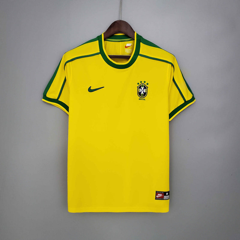 Retrô Camisa Seleção Brasileira I 1998 - Torcedor Nike - Amarela