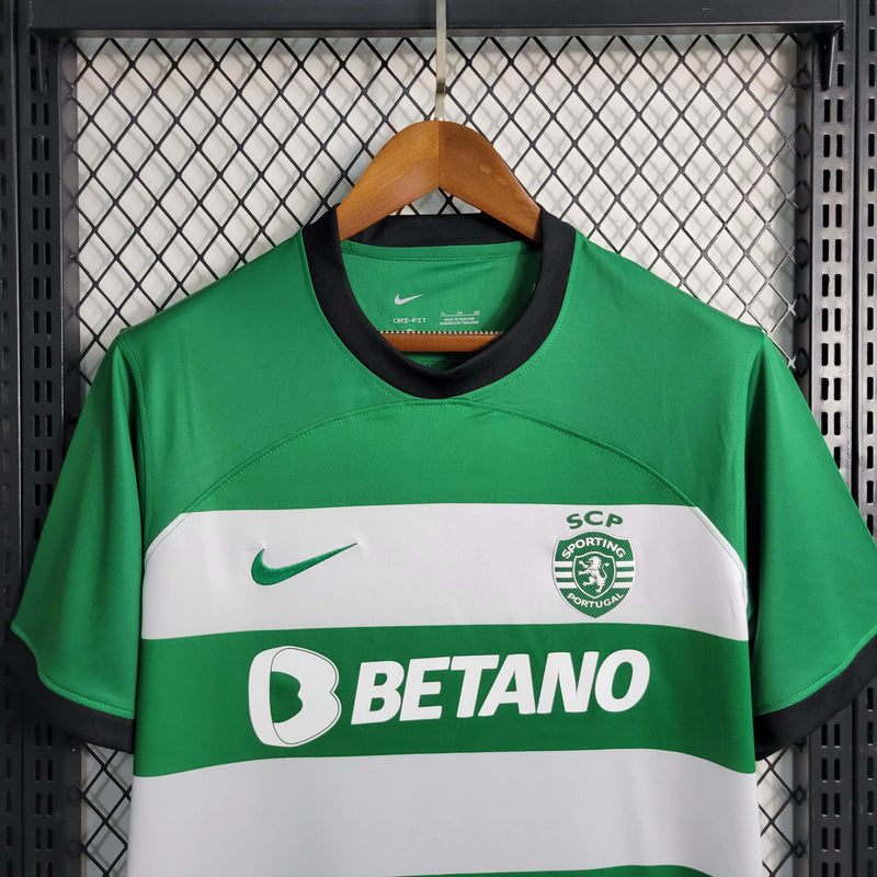 Camisa Sporting I 23/24 - Torcedor Nike - Verde e Branca