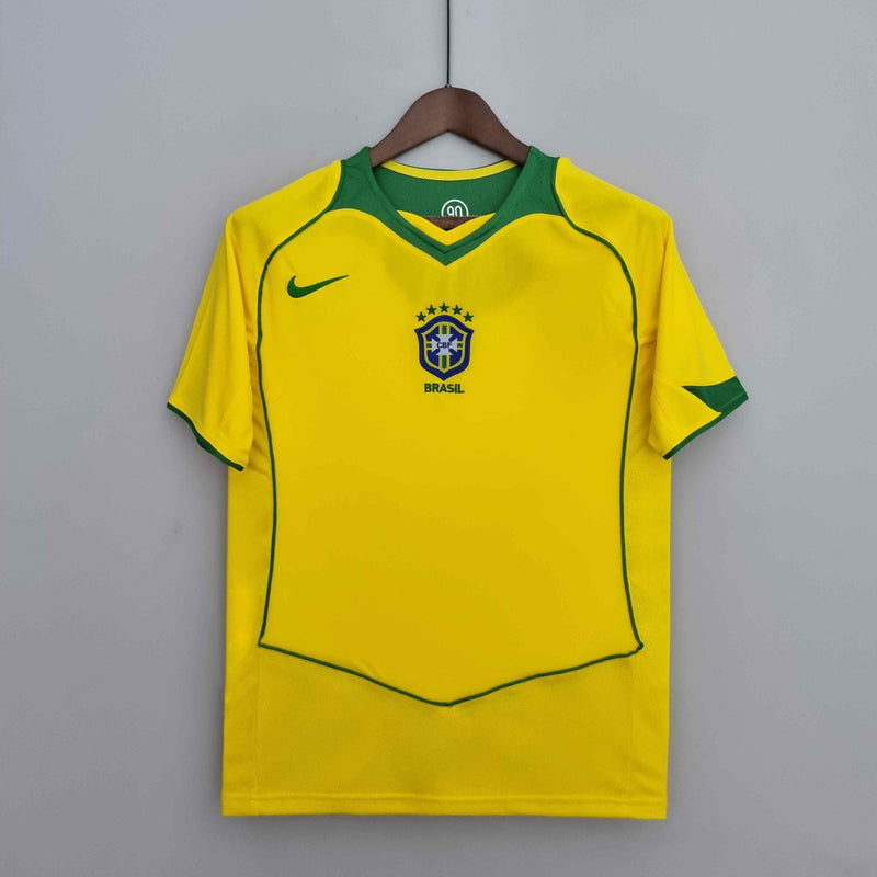 Retrô Camisa Seleção Brasileira I 2004 - Torcedor Nike - Amarela