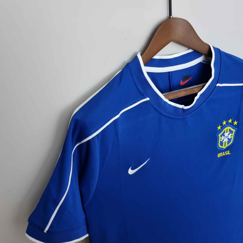 Retrô Camisa Seleção Brasileira II 1998 - Torcedor Nike - Azul