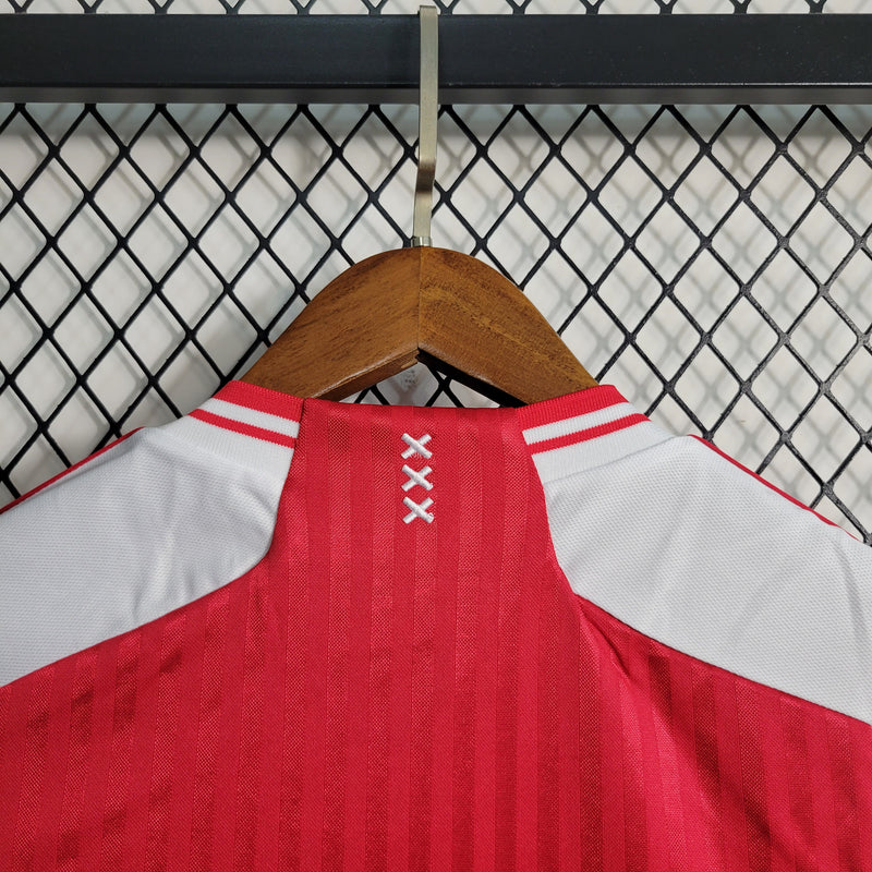 Camisa Ajax I 23/24 - Torcedor Adidas - Branca e Vermelha