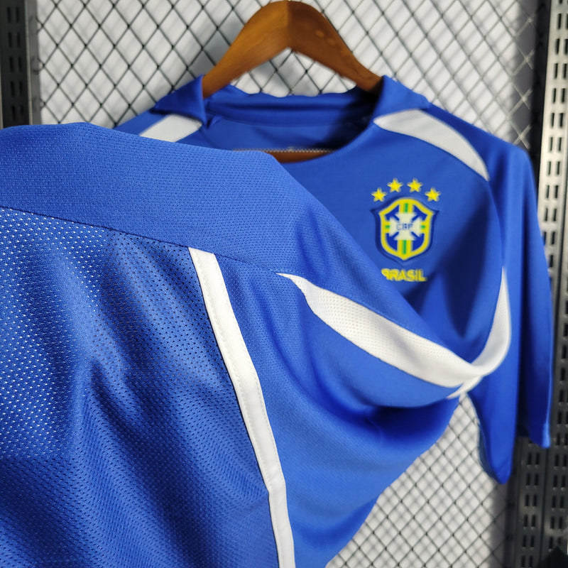 Retrô Camisa Seleção Brasileira II 2002 - Torcedor Nike - Azul