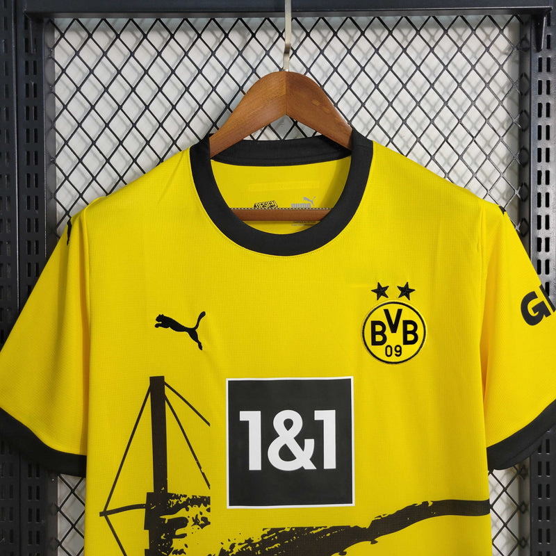 Camisa Borussia Dortmund I 23/24 - Torcedor Puma - Amarela