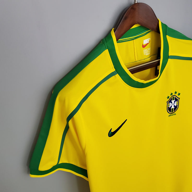 Retrô Camisa Seleção Brasileira I 1998 - Torcedor Nike - Amarela