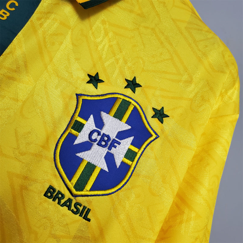 Retrô Camisa Seleção Brasileira I 1992 - Torcedor Umbro - Amarela