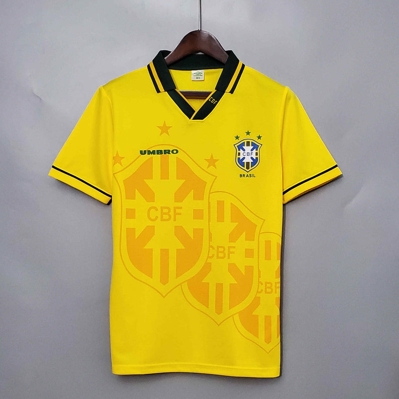 Retrô Camisa Seleção Brasileira I 1994- Torcedor Umbro - Amarela