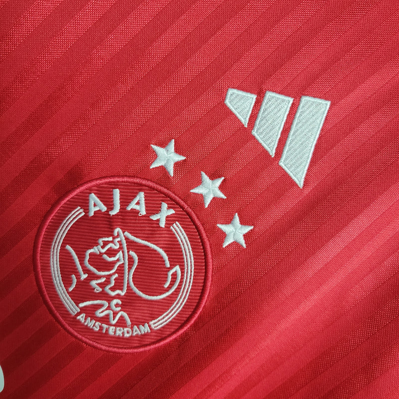 Camisa Ajax I 23/24 - Torcedor Adidas - Branca e Vermelha