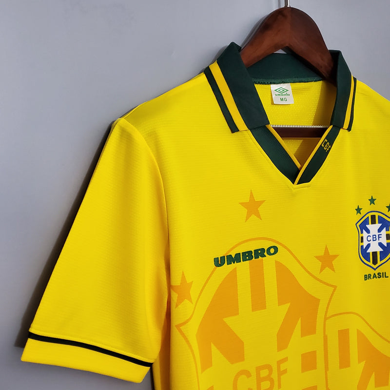 Retrô Camisa Seleção Brasileira I 1994- Torcedor Umbro - Amarela