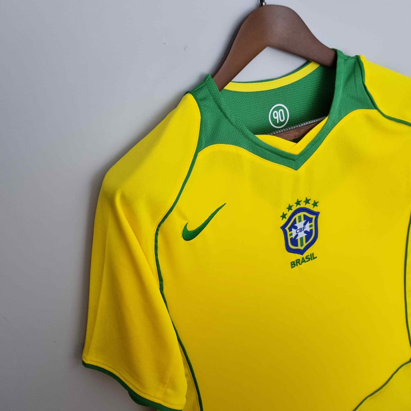 Retrô Camisa Seleção Brasileira I 2004 - Torcedor Nike - Amarela