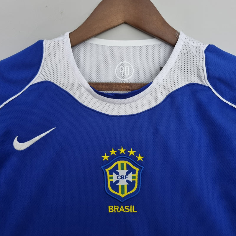 Retrô Camisa Seleção Brasileira II 2004 - Torcedor Nike - Azul