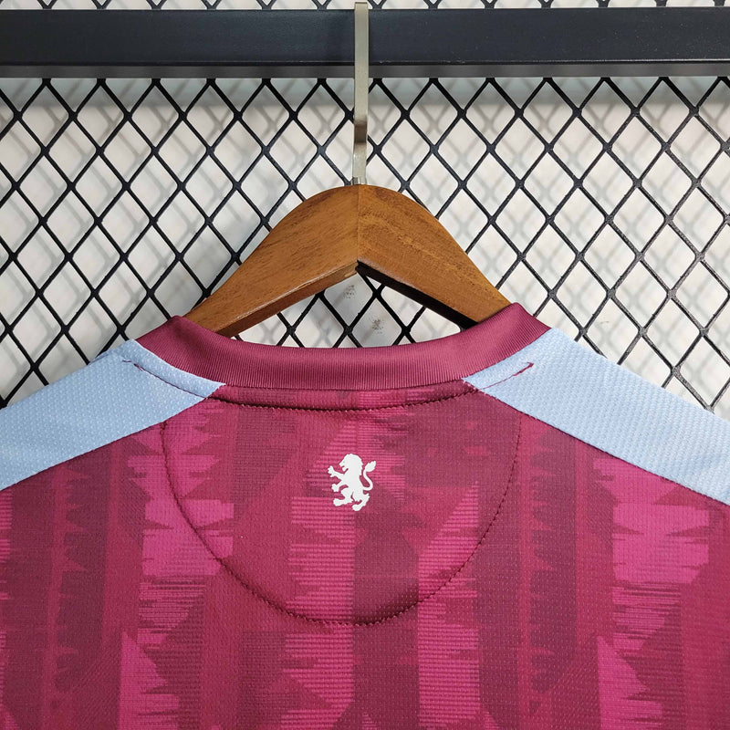 Camisa Aston Villa I 23/24 - Torcedor Castore - Vinho