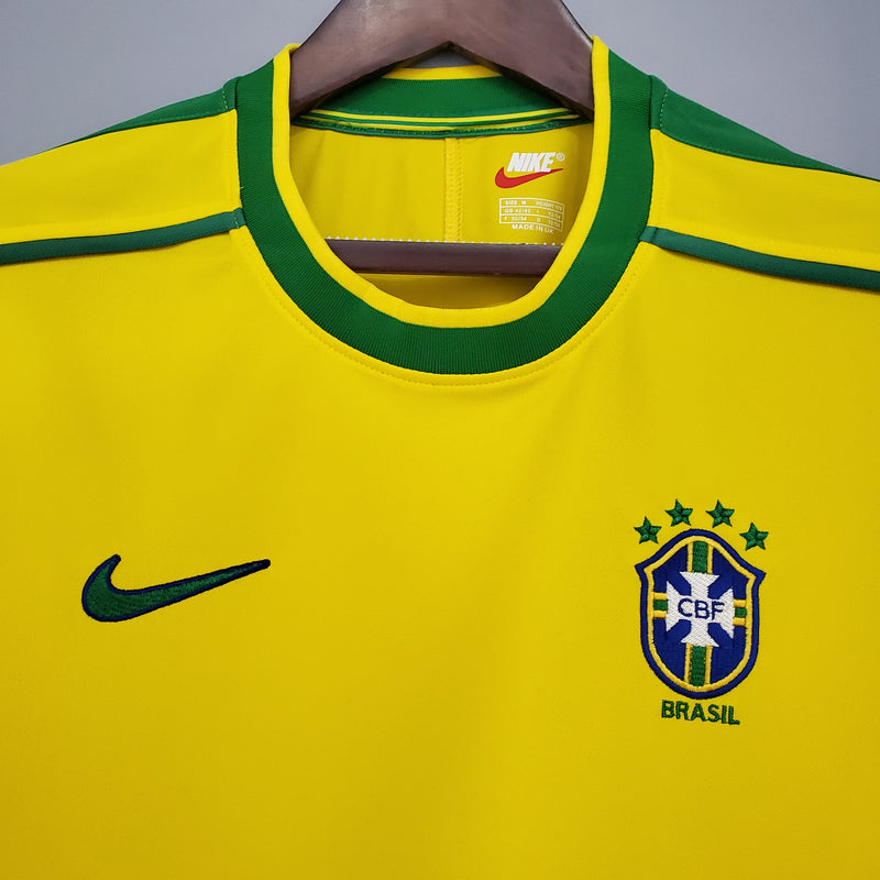 Retrô Camisa Seleção Brasileira I 1998 - Torcedor Nike - Amarela