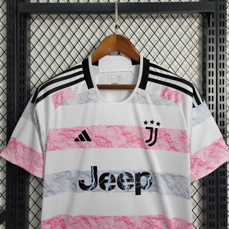 Camisa Juventus II 23/24 - Torcedor Adidas - Branca e Rosa