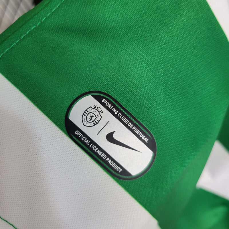 Camisa Sporting I 23/24 - Torcedor Nike - Verde e Branca