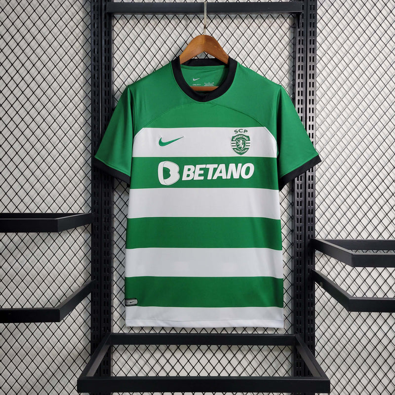 Camisa Sporting I 23/24 - Torcedor Nike - Verde e Branca