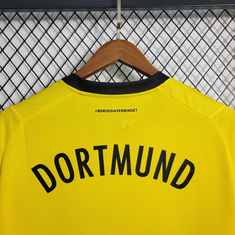 Camisa Borussia Dortmund I 23/24 - Torcedor Puma - Amarela