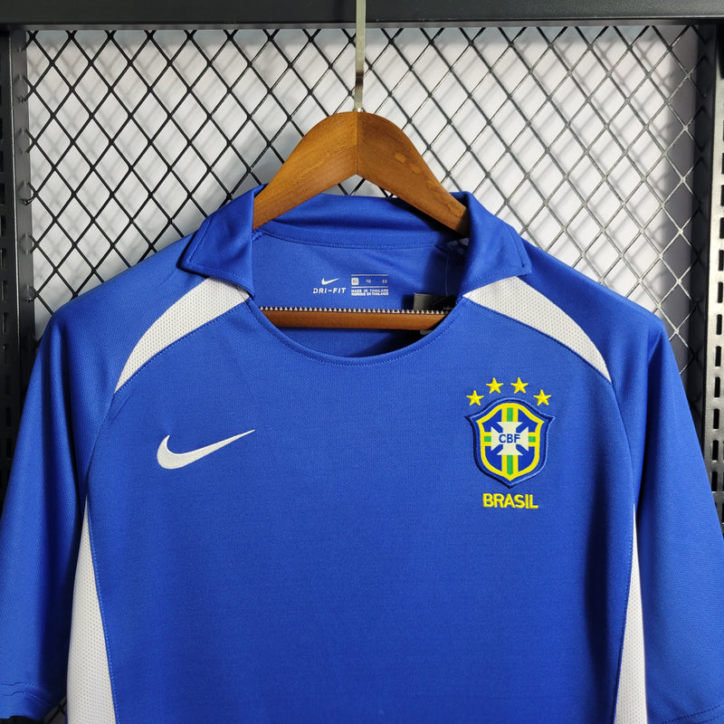 Retrô Camisa Seleção Brasileira II 2002 - Torcedor Nike - Azul