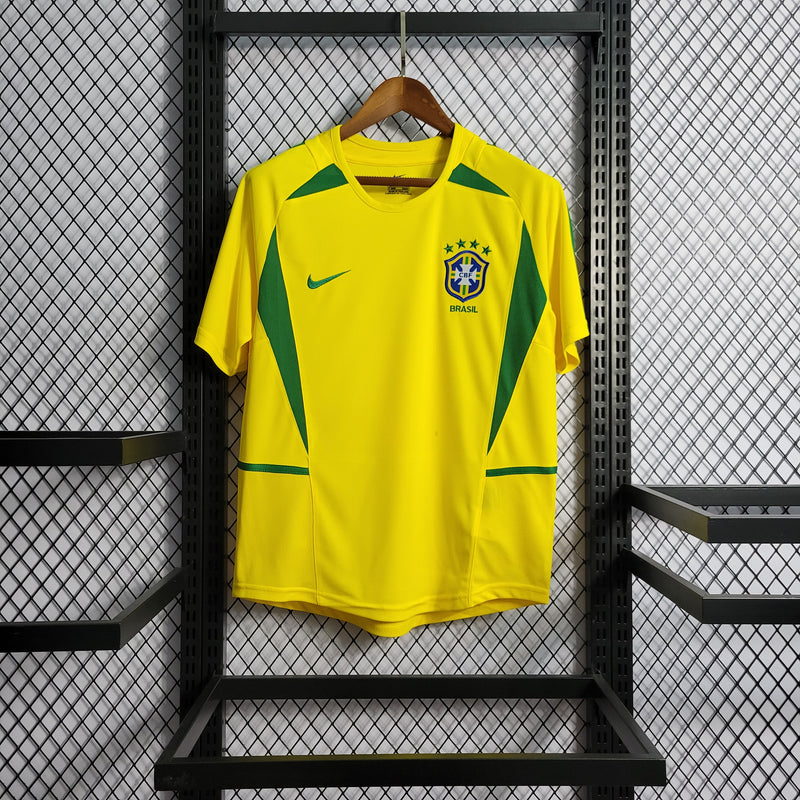 Retrô Camisa Seleção Brasileira I 2002 - Torcedor Nike - Amarela