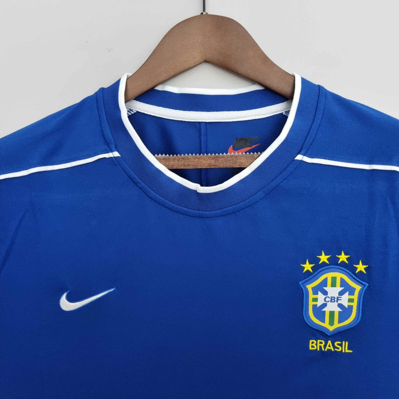 Retrô Camisa Seleção Brasileira II 1998 - Torcedor Nike - Azul