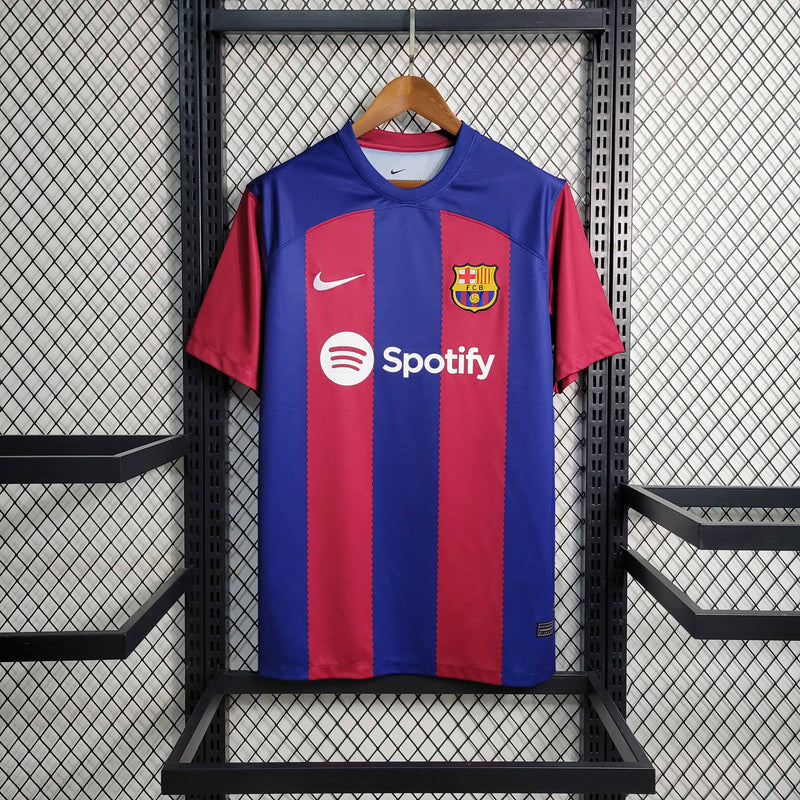 Camisa Barcelona I 23/24 - Torcedor Nike - Azul e Grená