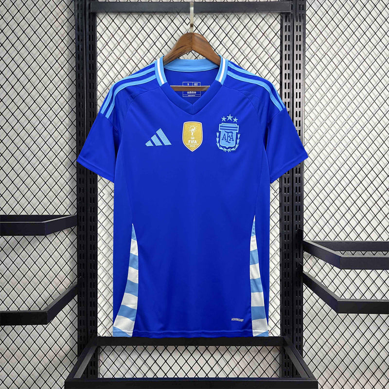 Camisa Seleção Argentina II 24/25 - Torcedor Adidas - Azul + Patch Campeão