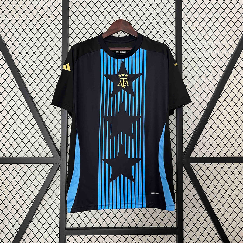 Camisa Seleção Argentina Pré Jogo 24/25 - Torcedor Adidas - Preta e Azul