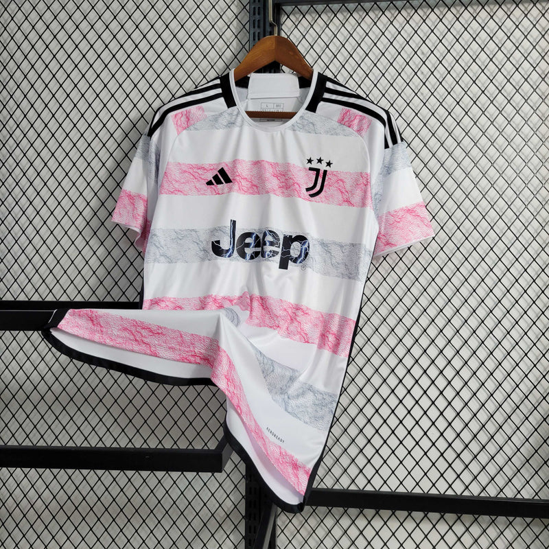 Camisa Juventus II 23/24 - Torcedor Adidas - Branca e Rosa