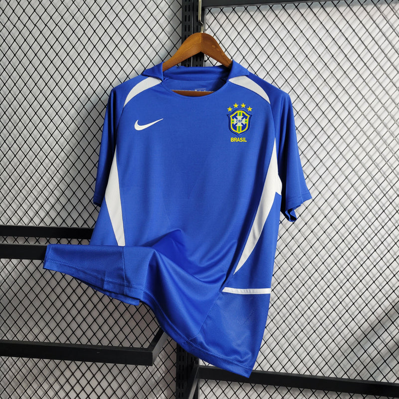 Retrô Camisa Seleção Brasileira II 2002 - Torcedor Nike - Azul