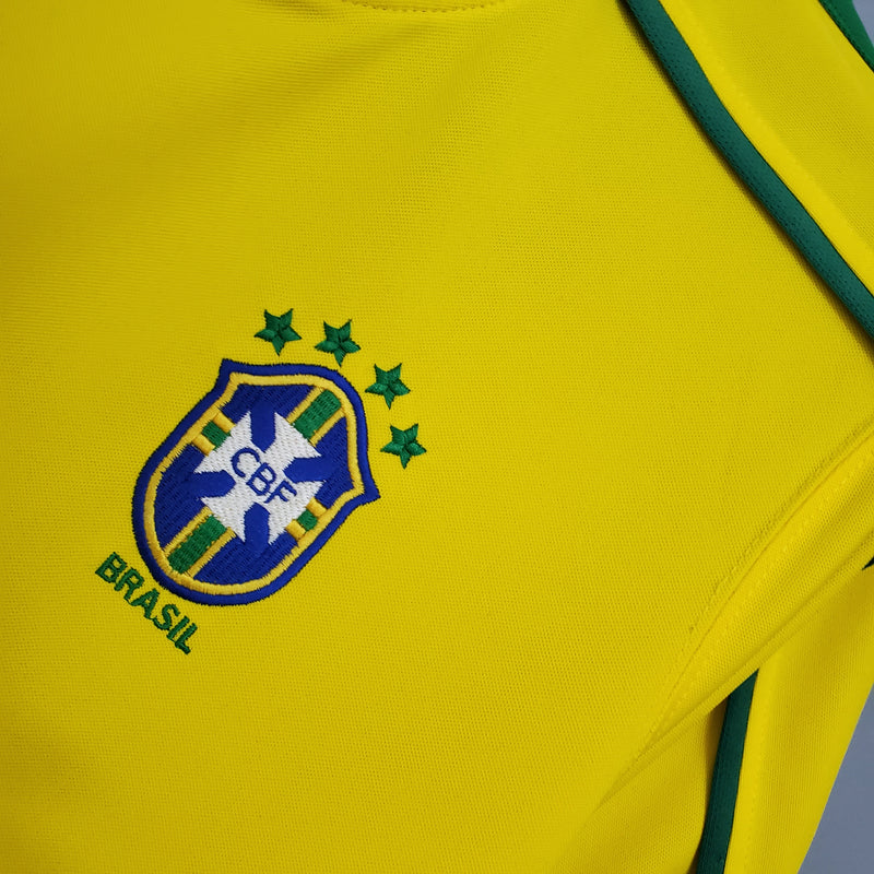 Retrô Camisa Seleção Brasileira I 1998 - Torcedor Nike - Amarela