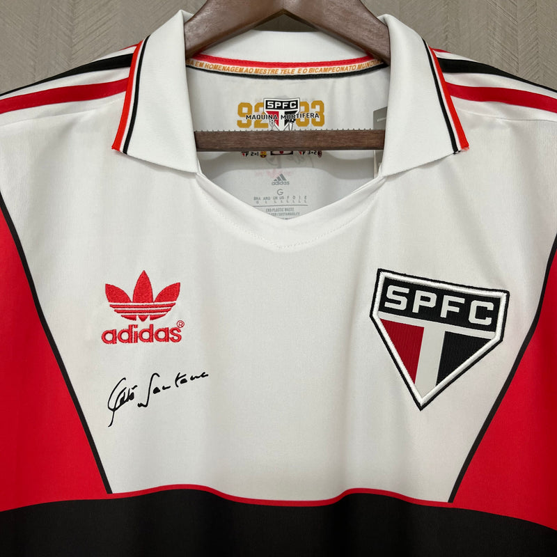 Retrô Camisa São Paulo 92/93 - Torcedor Adidas - Branca e Preta