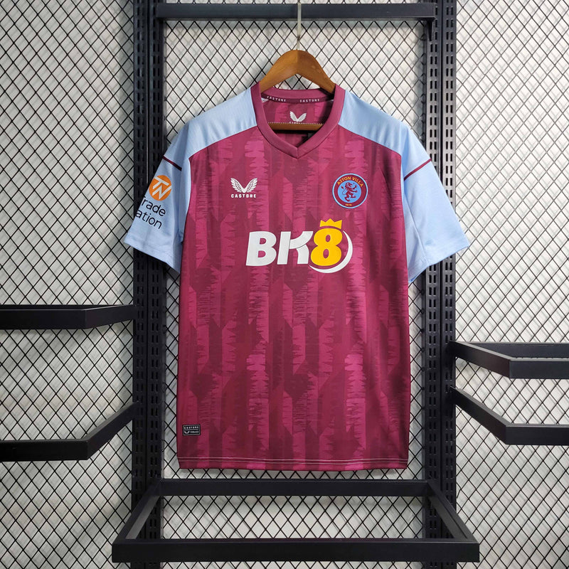 Camisa Aston Villa I 23/24 - Torcedor Castore - Vinho