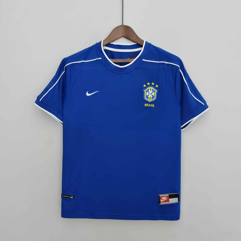 Retrô Camisa Seleção Brasileira II 1998 - Torcedor Nike - Azul