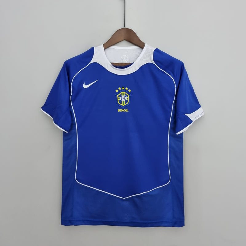 Retrô Camisa Seleção Brasileira II 2004 - Torcedor Nike - Azul